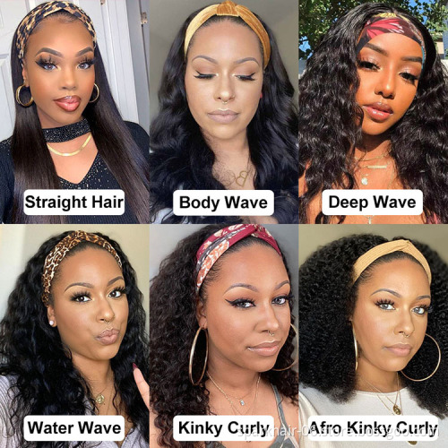 Wholesale Headband Wig Human Hair For Black Women,Remy Human Hair Headband Wig,Human Hair deep wave Headband Wi